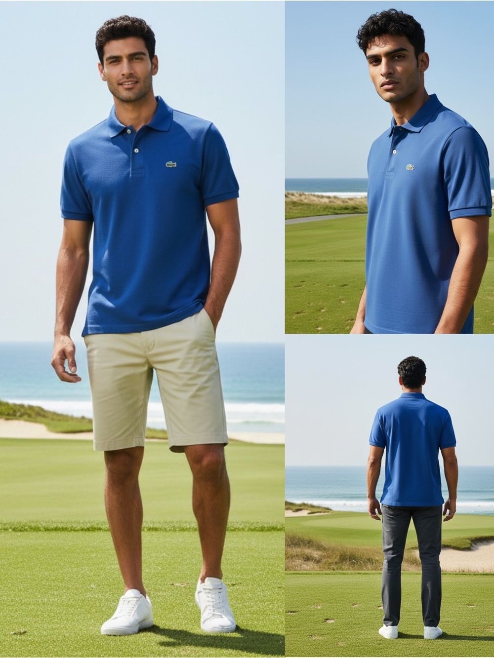 Lacoste Classic Fit Polo Shirt Men’s Small Blue Short Sleeve Cotton Logo Golf